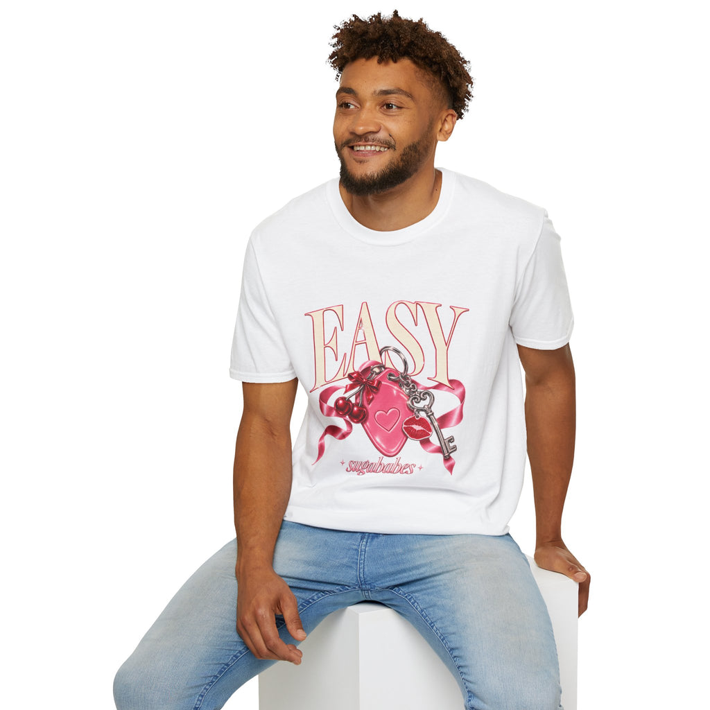 Sugababes | Easy Lockheart Pink Key & Heart Graphic T Shirt