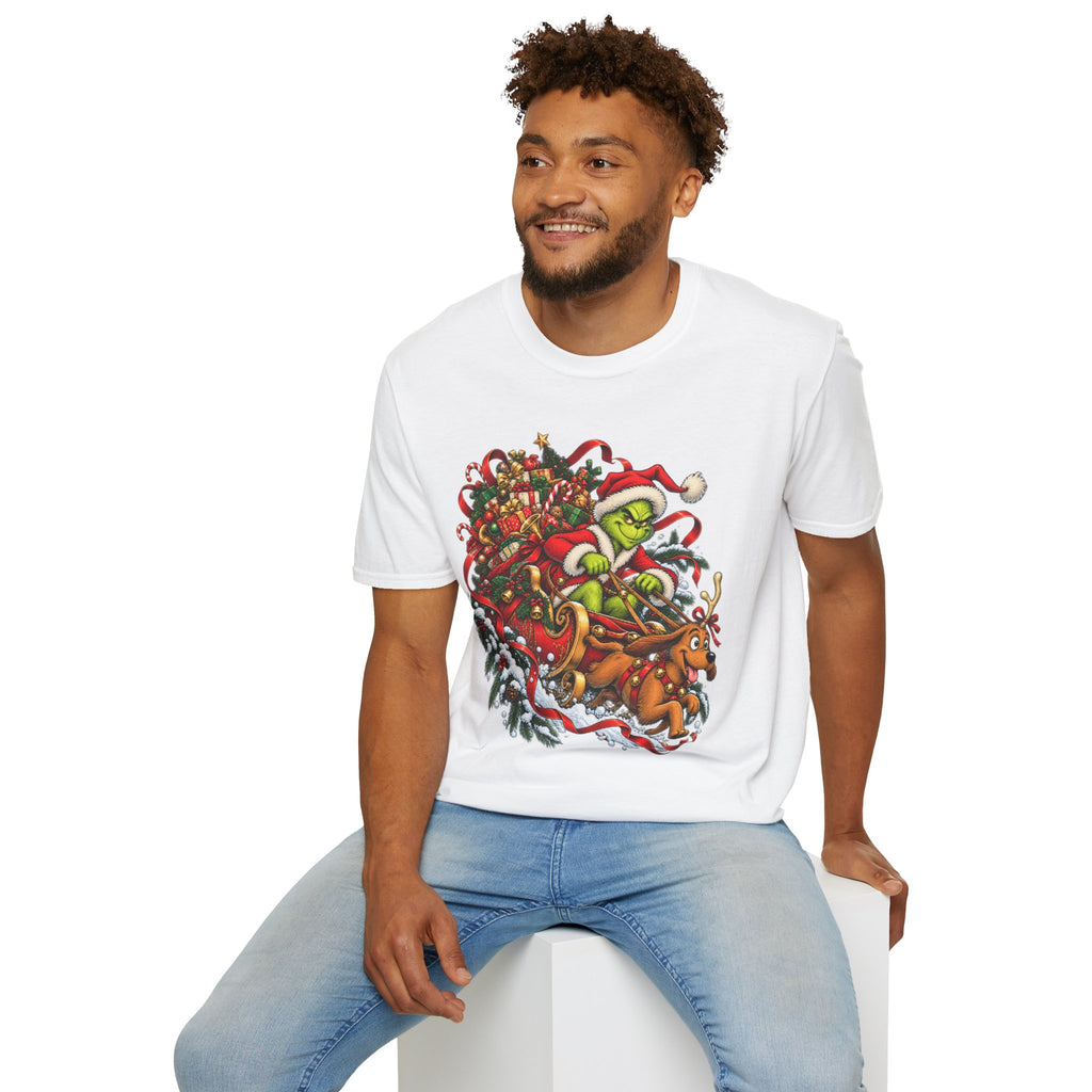 Grinch & Max Sleigh Ride | Funny Christmas T Shirt