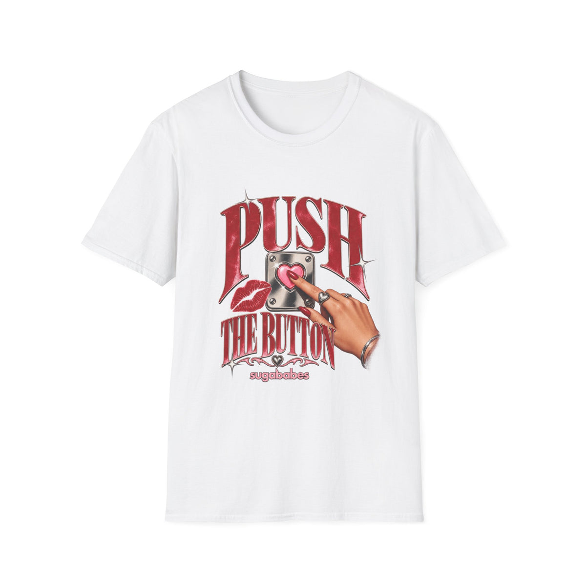 Push The Button | Sugababes | Retro Pinup Button Design
