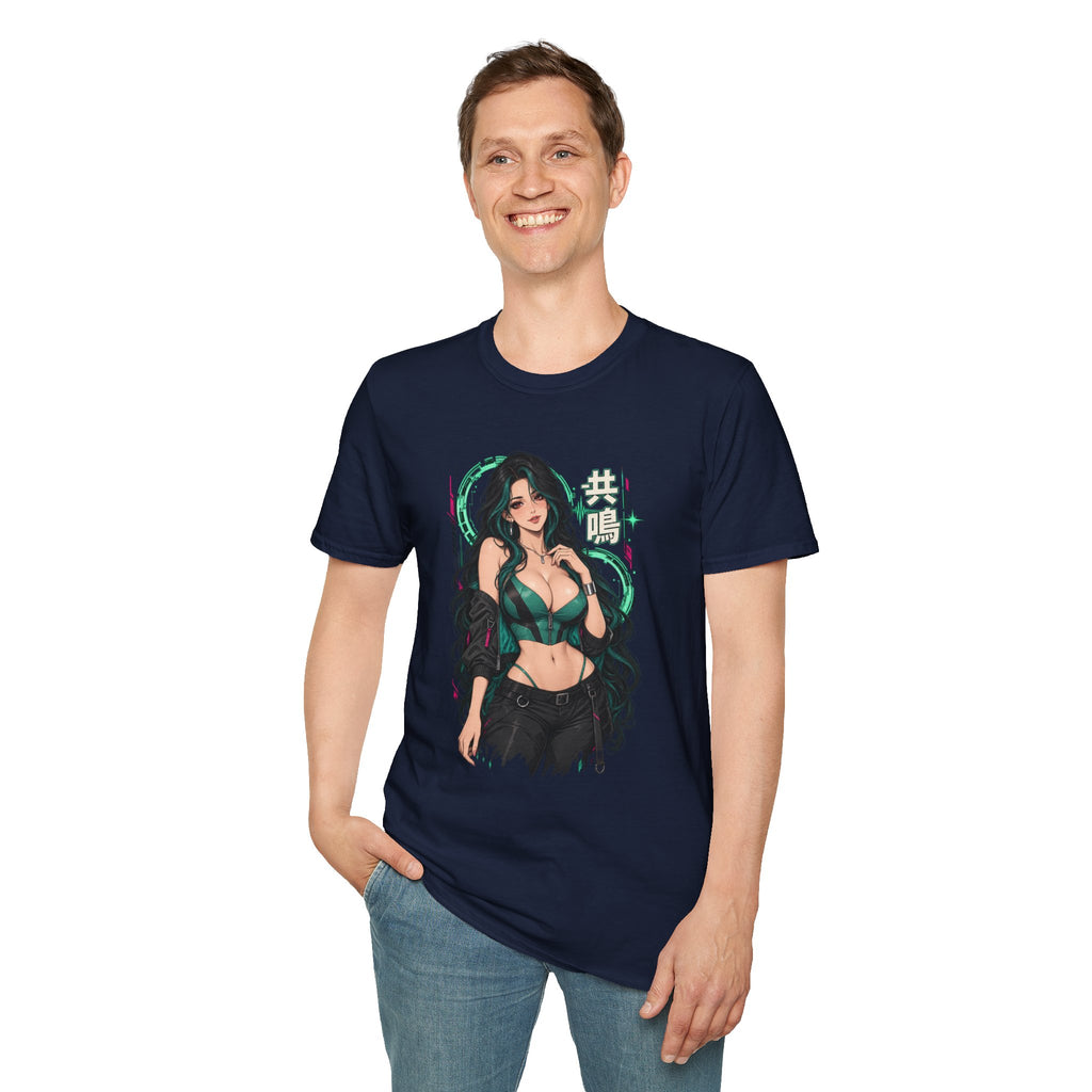 Jade | Sexy Anime Pin Up Girl | Waifu Graphic T‑Shirt