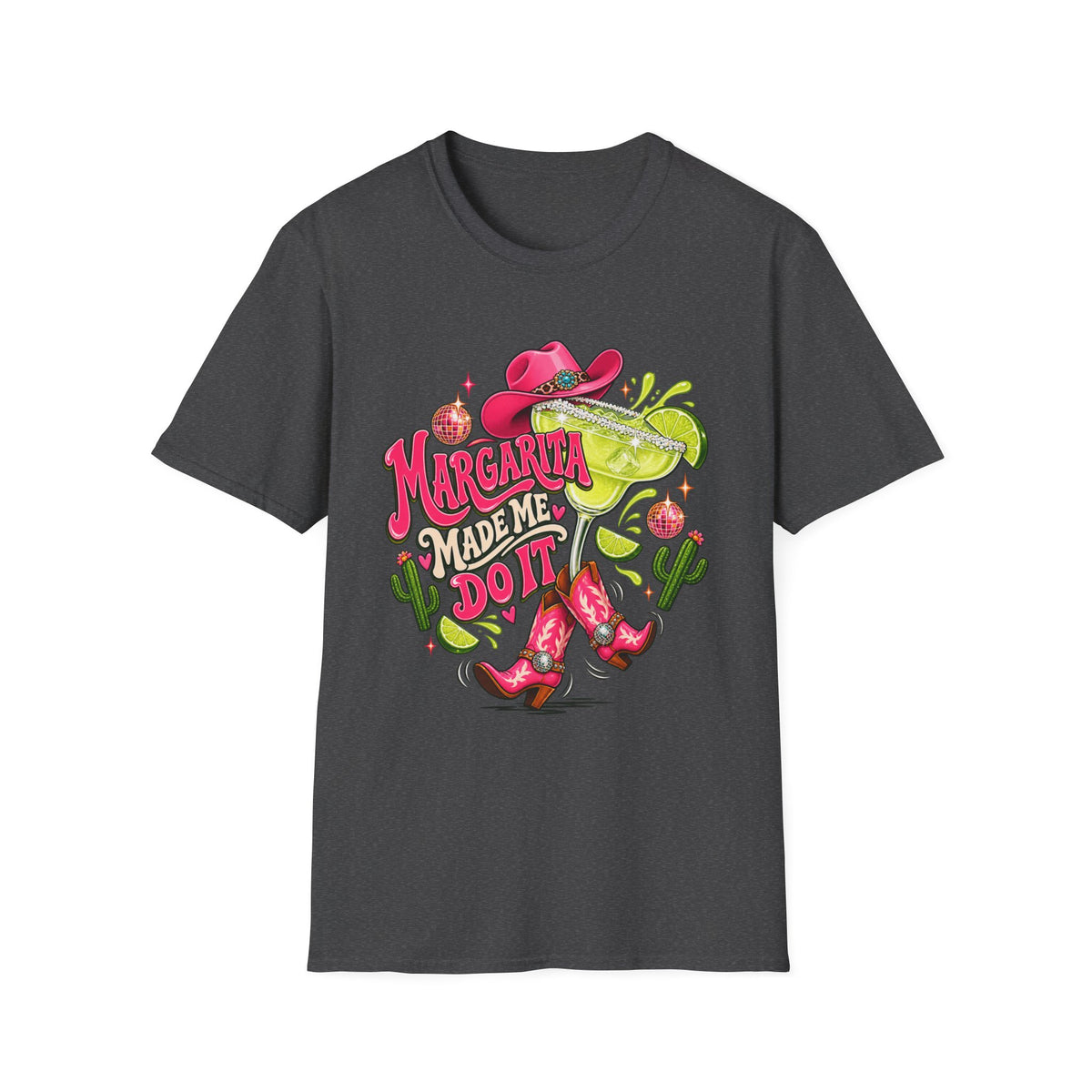 Margarita Made Me Do It | Fun | Cowgirl | Lime Cocktail Graphic Tee