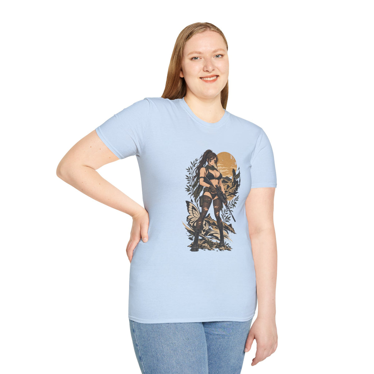 Quiet | Metal Gear | Sexy Sniper Pin up Fantasy Warrior Woman T-Shirt