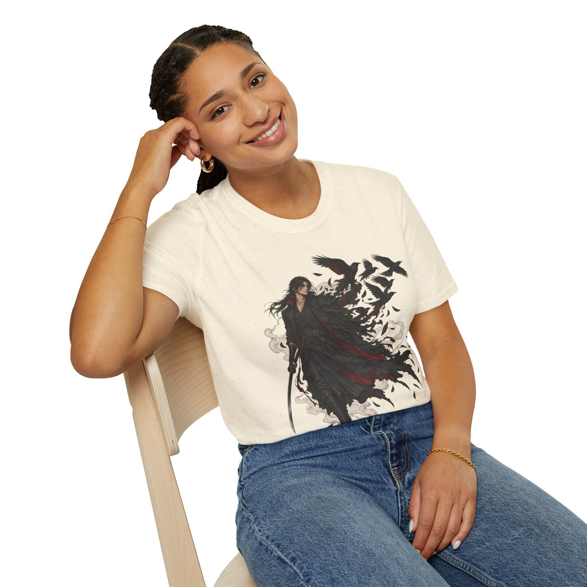 Dark Samurai | Raven Warrior Spirit | Graphic T Shirt