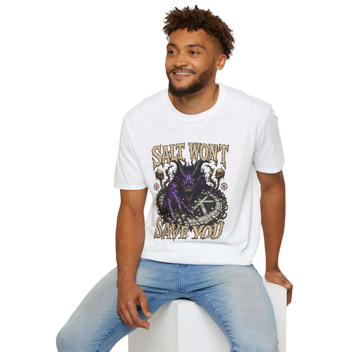 SALT WON'T SAVE YOU T-Shirt - Dark Demon Gothic Graphic Tee