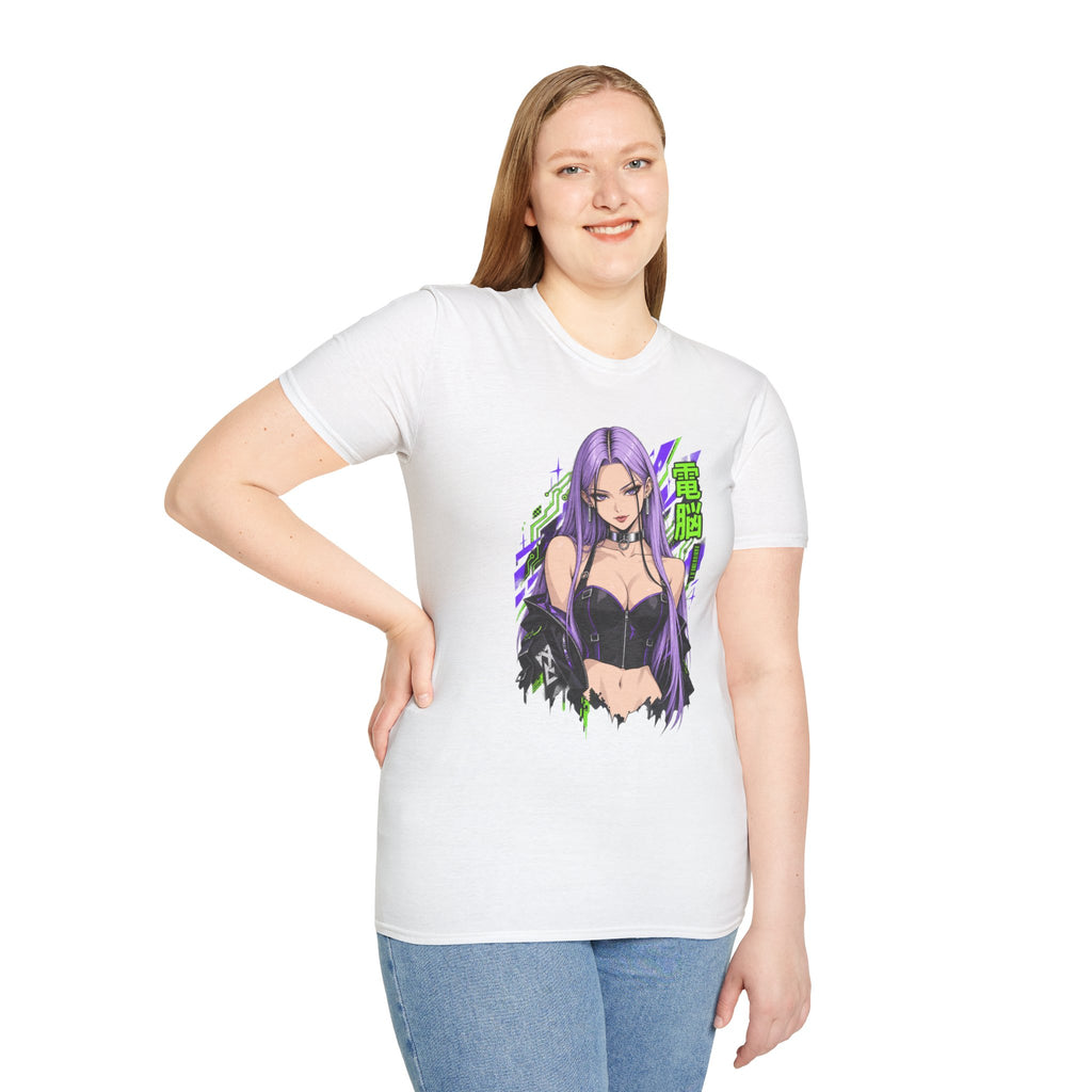 Violet | Anime Cyber Sexy Pin Up Girl T-Shirt