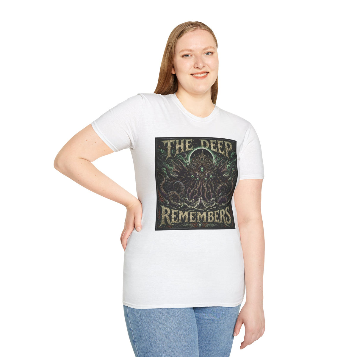 The Deep Remembers T‑Shirt — Cthulhu/Deep Sea Mythos Graphic Tee