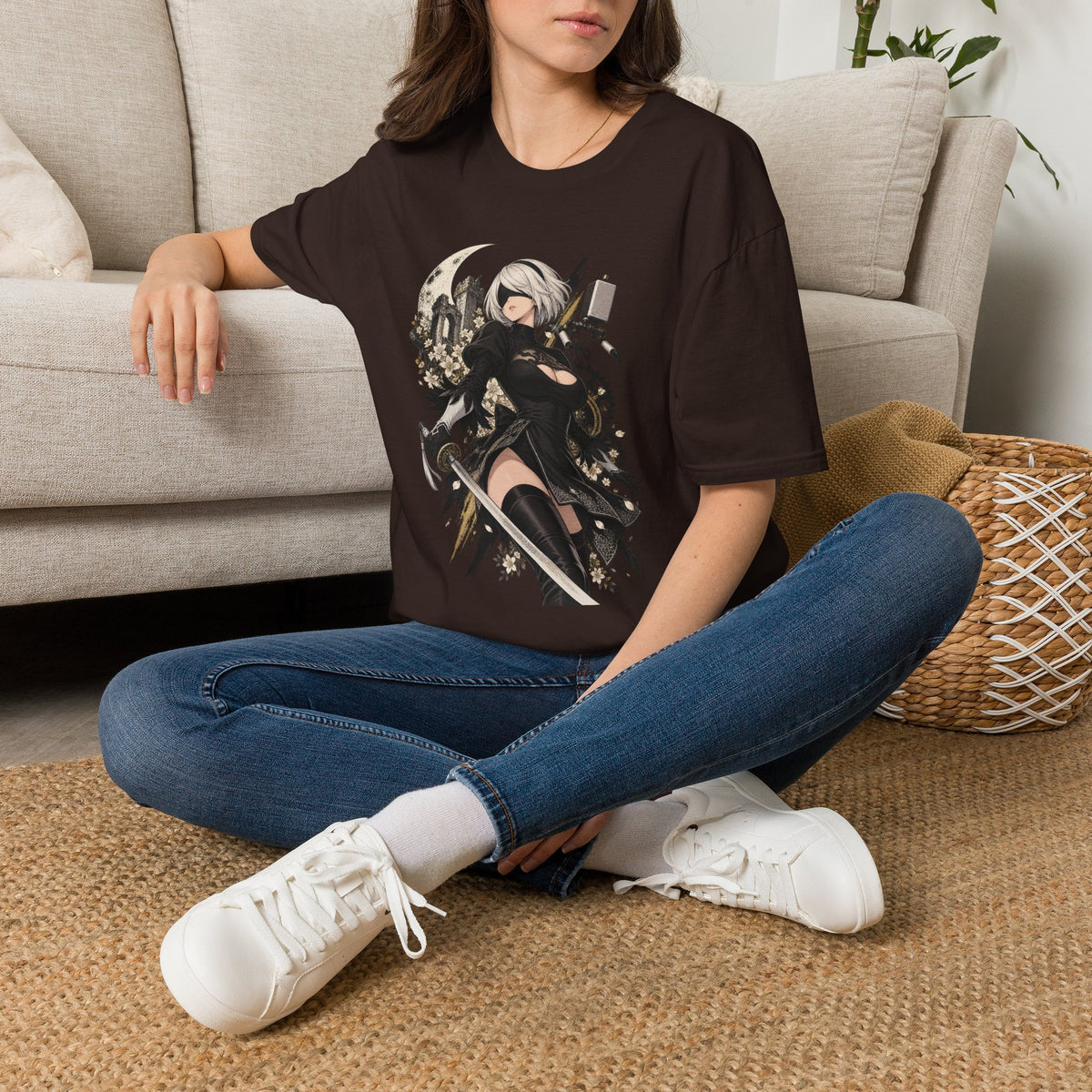 2B | Nier Automata | Anime Swordgirl Pin Up T-Shirt
