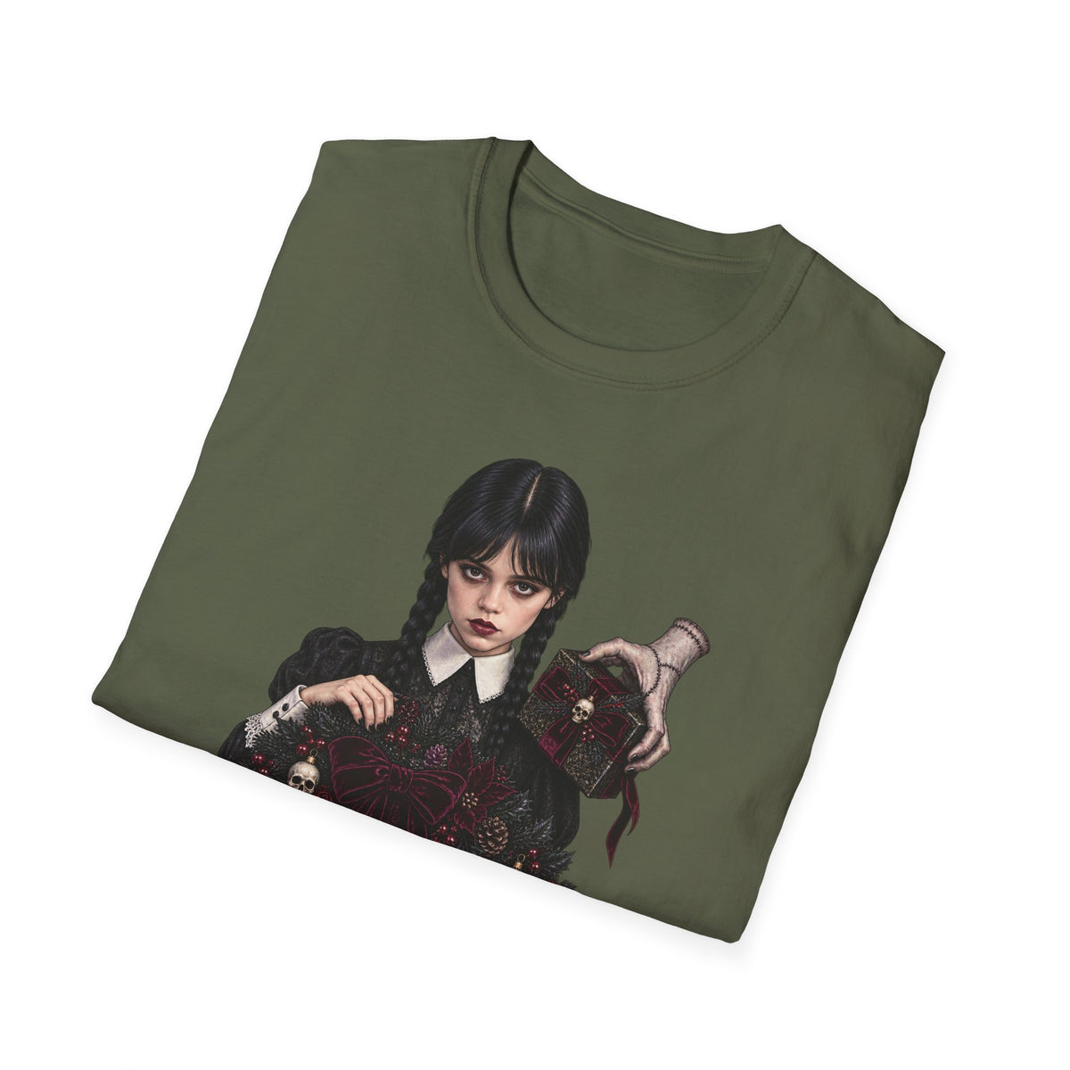 Wednesday Addams | Gothic Chrismtas Portrait T-Shirt