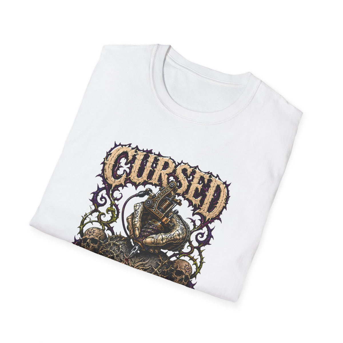 Cursed Perfection Tattoo T-Shirt - Dark Gothic Snake Graphic Tee
