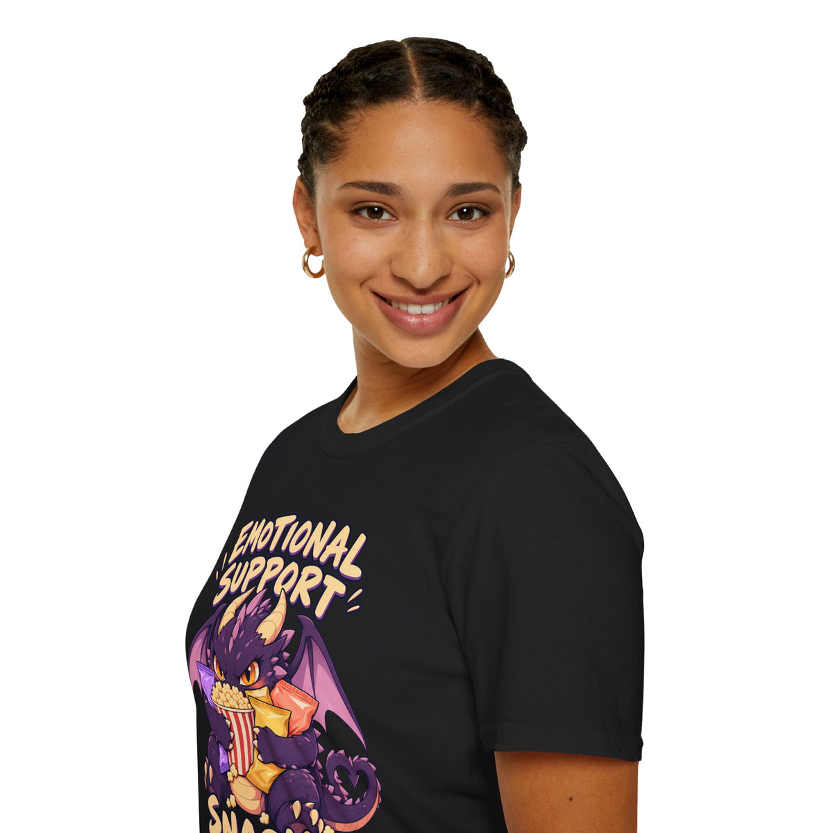 Emotional Support Snacks | Cute Dragon Eating Popcorn Anime Shirt
