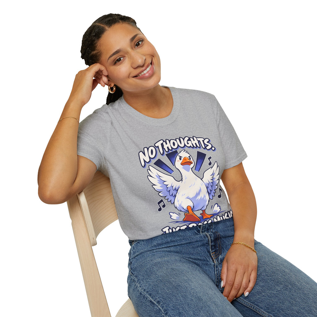 Cute Goose | No Thoughts, Just Boss Music T Shirt
