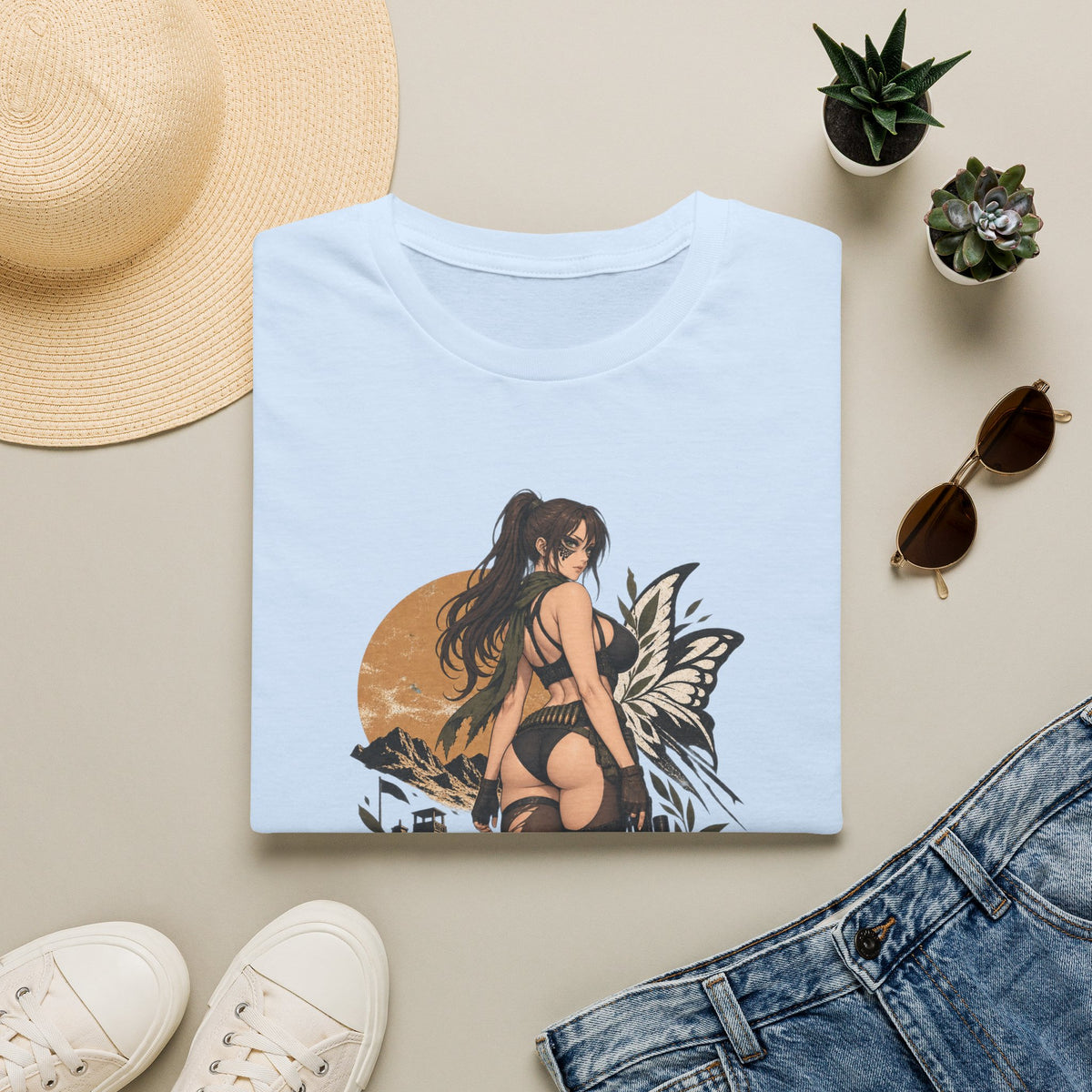 Metal Gear | Quiet | Sexy Pin Up Fantasy Sniper Girl T-Shirt