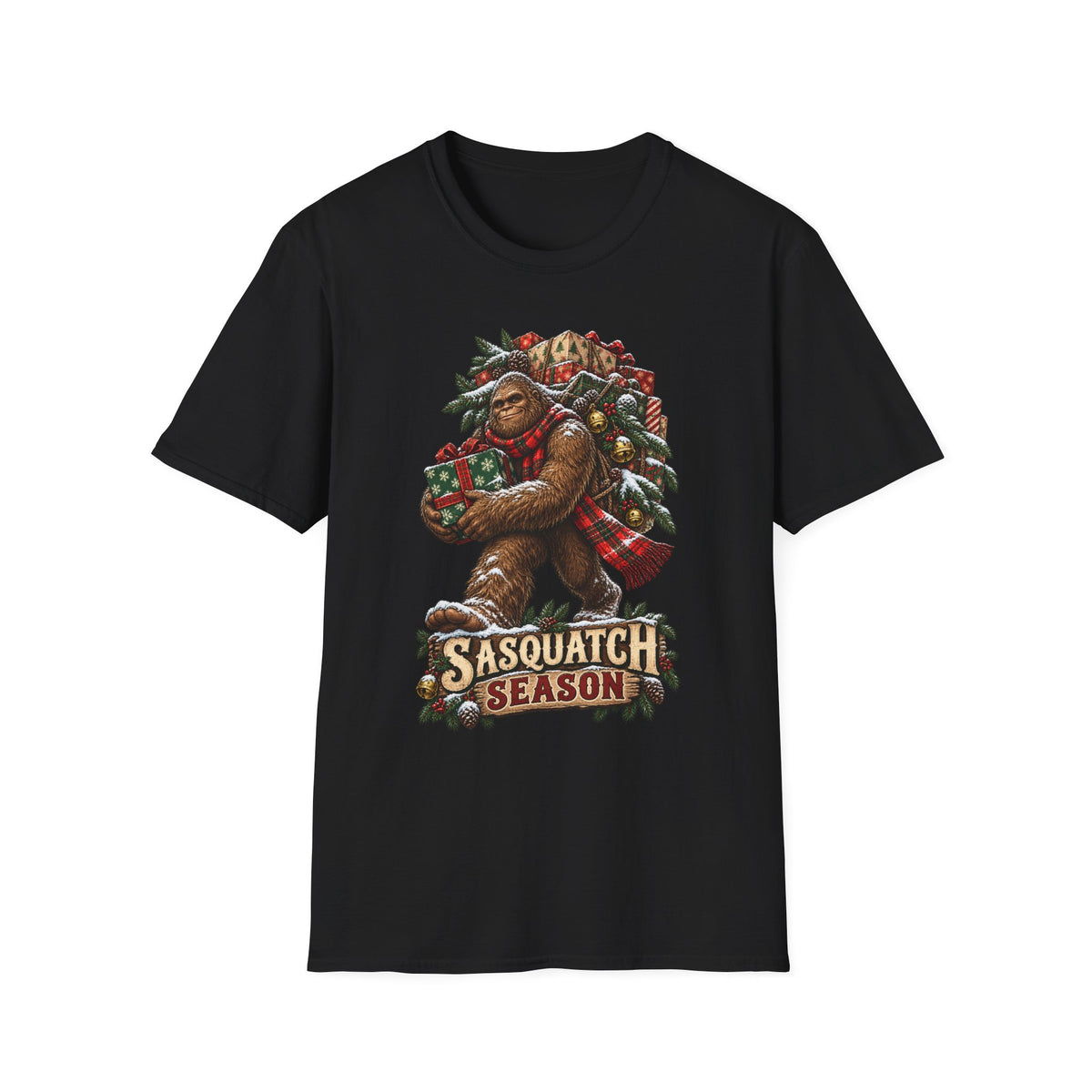 Bigfoot Chrismtas | Sasquatch Season Christmas T-Shirt