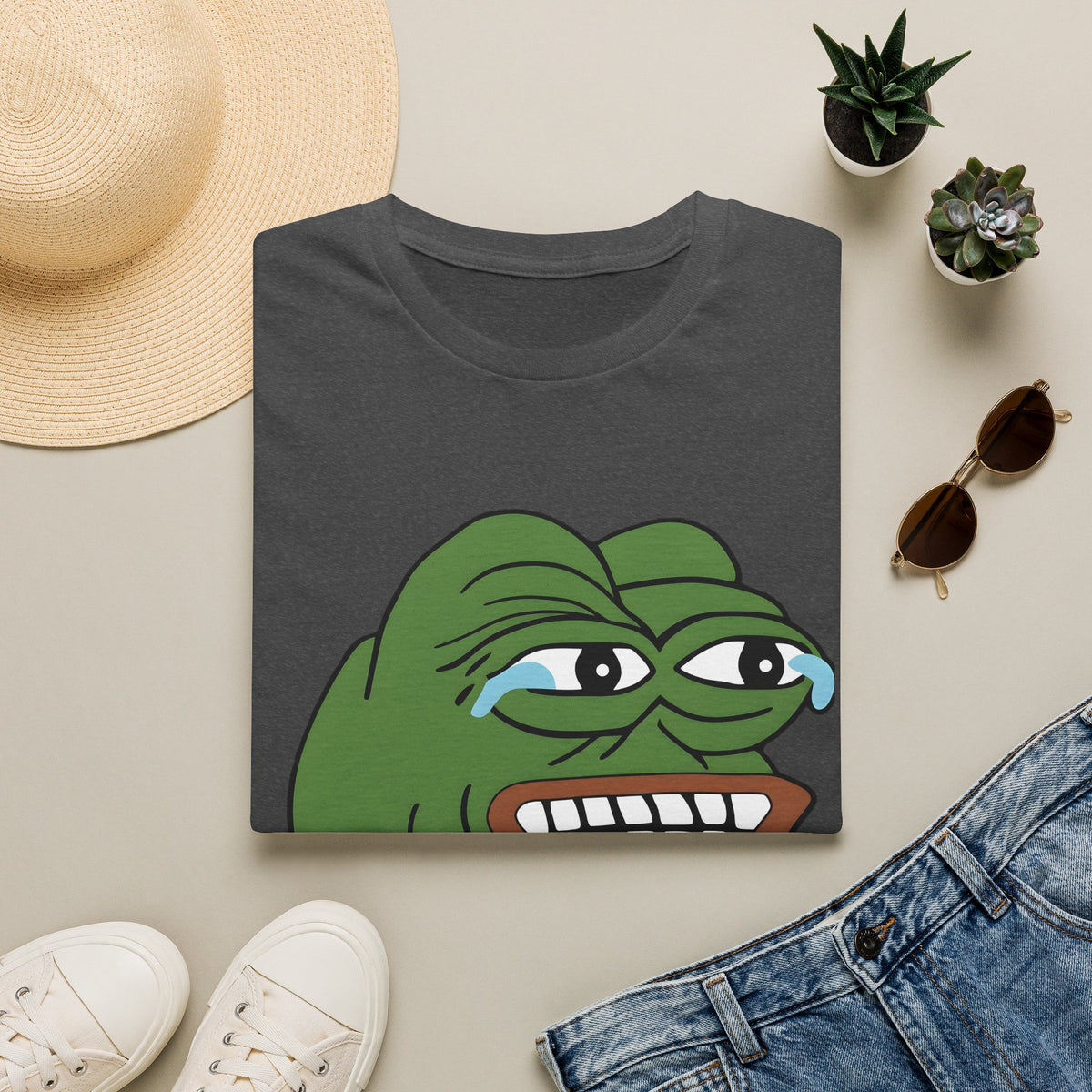 Pepe Grin T-Shirt — Smirking Frog Meme Tee