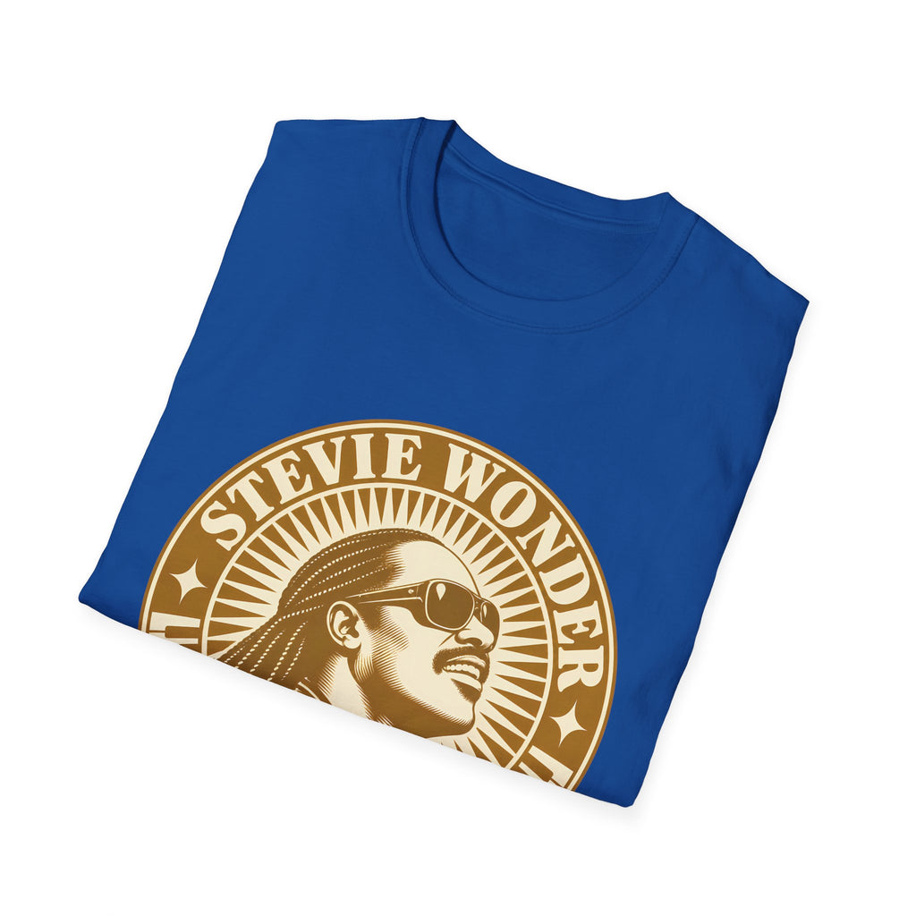 Stevie Wonder Graphic T-Shirt - Vintage Gold Portrait Tee