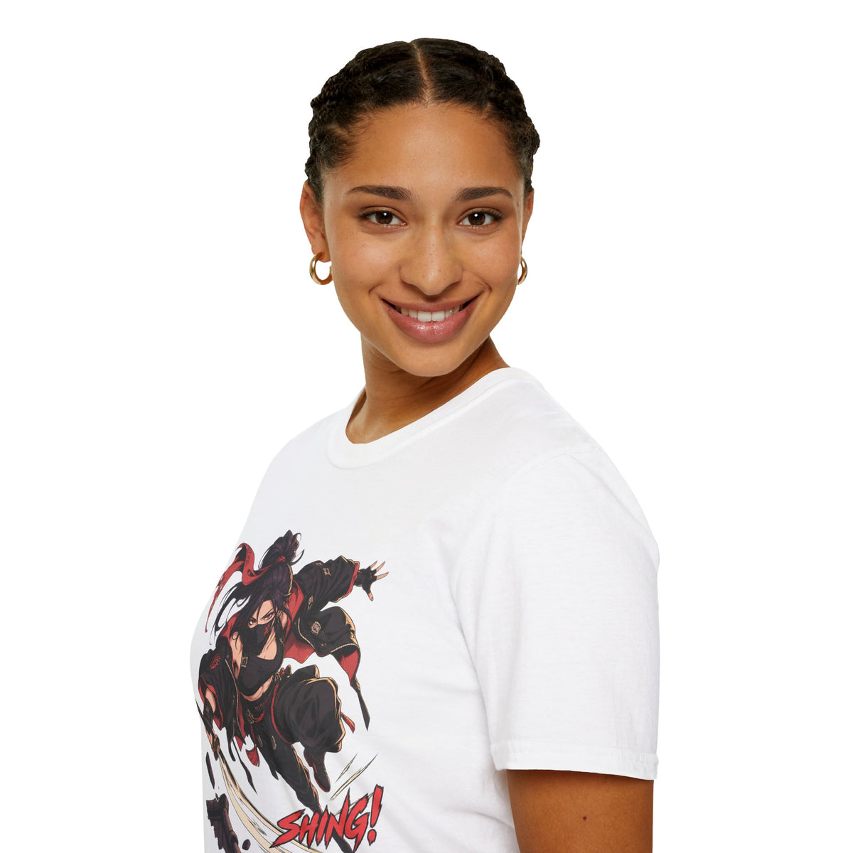 SHING! | Rooftop Samurai Girl | Japanese Anime Style Fight Shirt