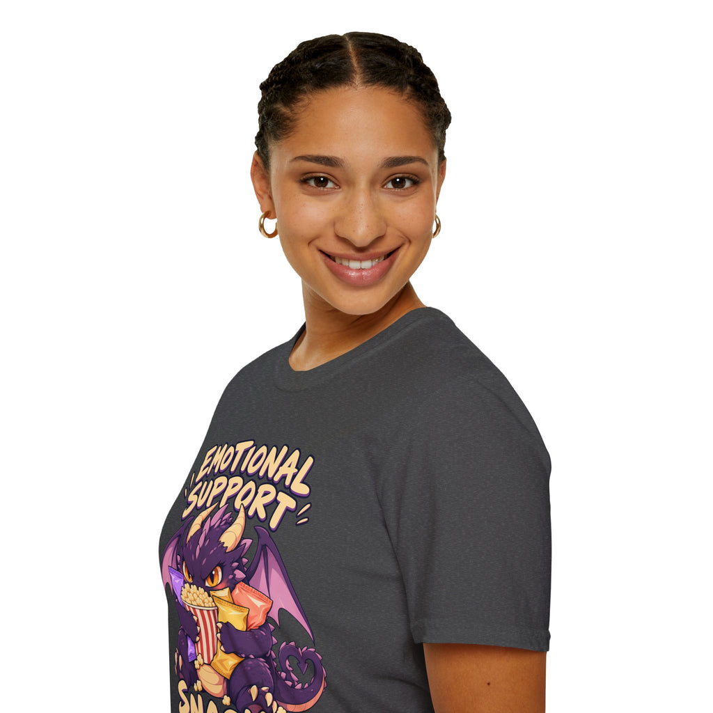 Emotional Support Snacks | Cute Dragon Eating Popcorn Anime Shirt