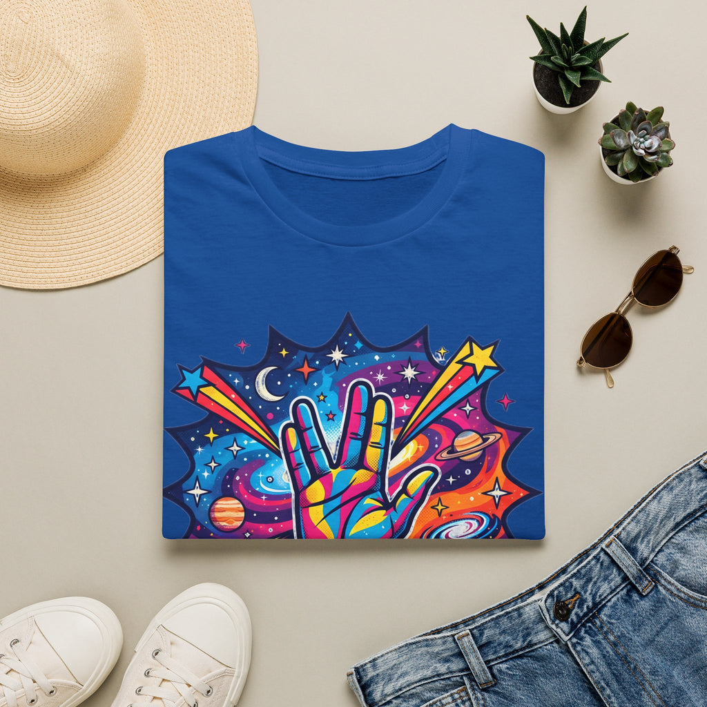 Live Long and Prosper T-Shirt — Colorful Space Vulcan Salute Tee