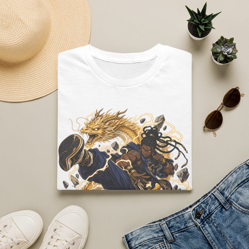 Golden Dragon | Ninja Dragon Kick | Martial Arts Warrior T Shirt