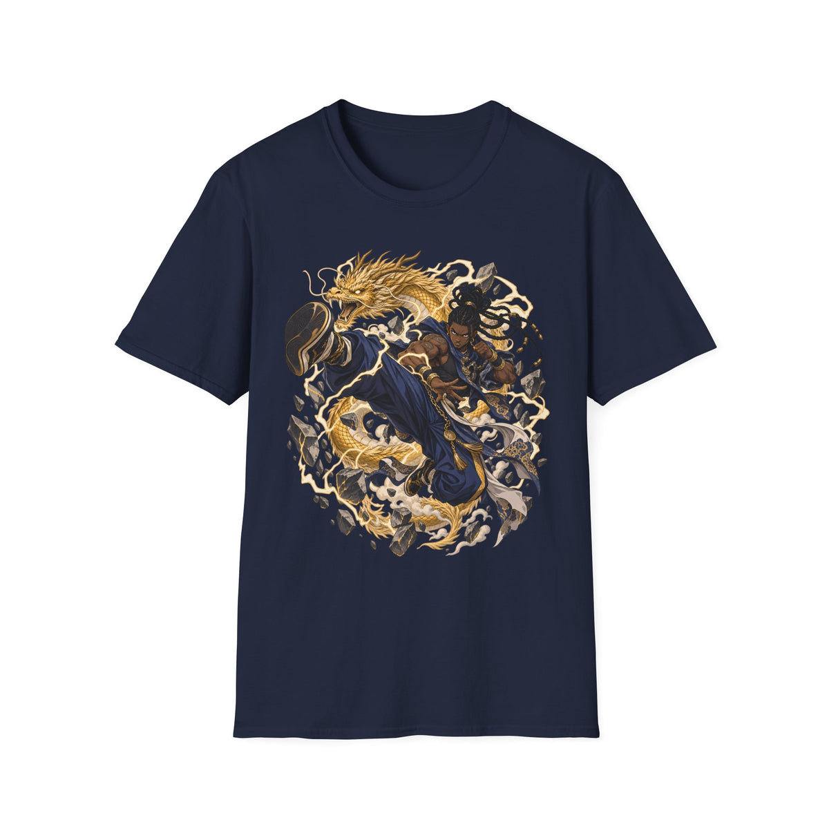 Golden Dragon | Ninja Dragon Kick | Martial Arts Warrior T Shirt
