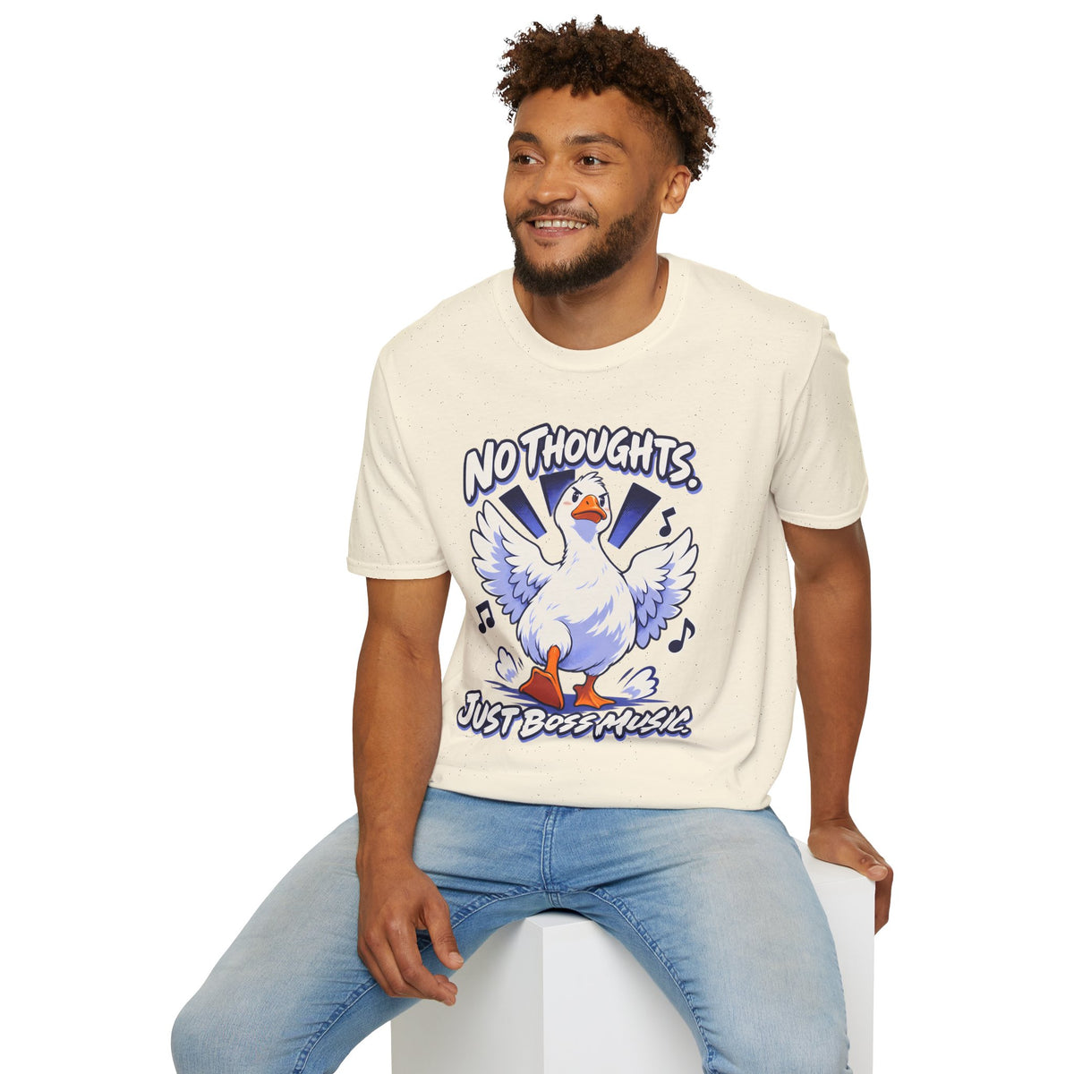 Cute Goose | No Thoughts, Just Boss Music T Shirt