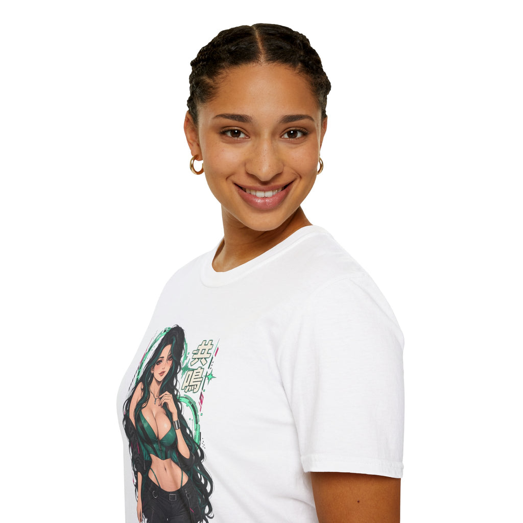 Jade | Sexy Anime Pin Up Girl | Waifu Graphic T‑Shirt