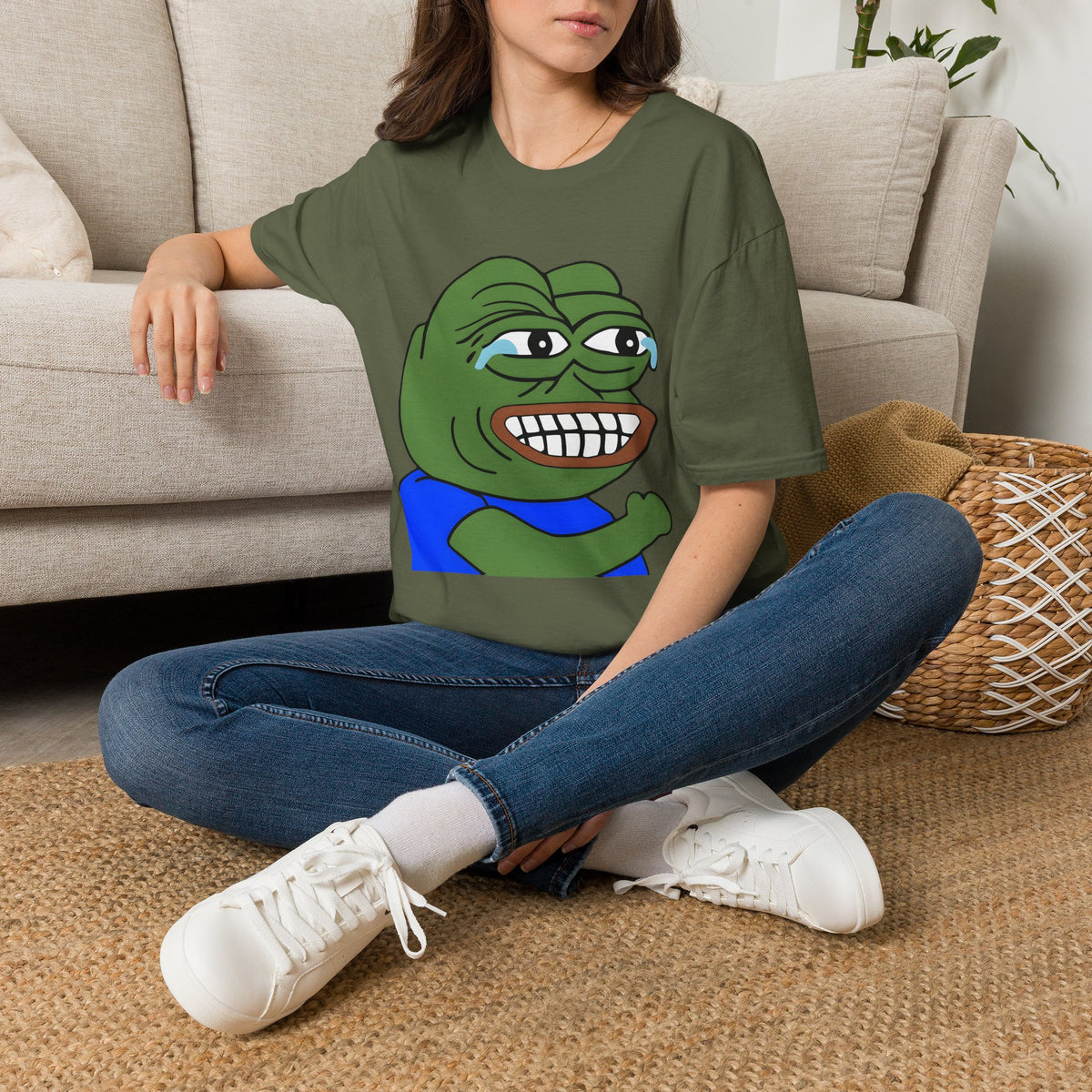 Pepe Grin T-Shirt — Smirking Frog Meme Tee
