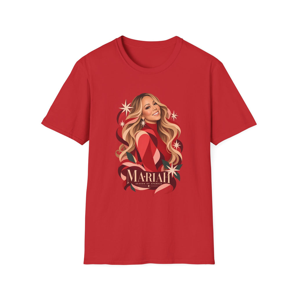 Mariah Carey | Holiday Diva Graphic Tee | Retro Red Star Portrait
