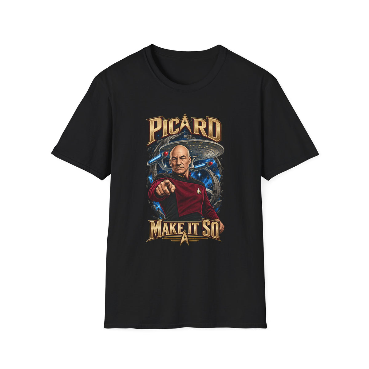 Captain Picard Make It So – Star Trek TNG Command Portrait