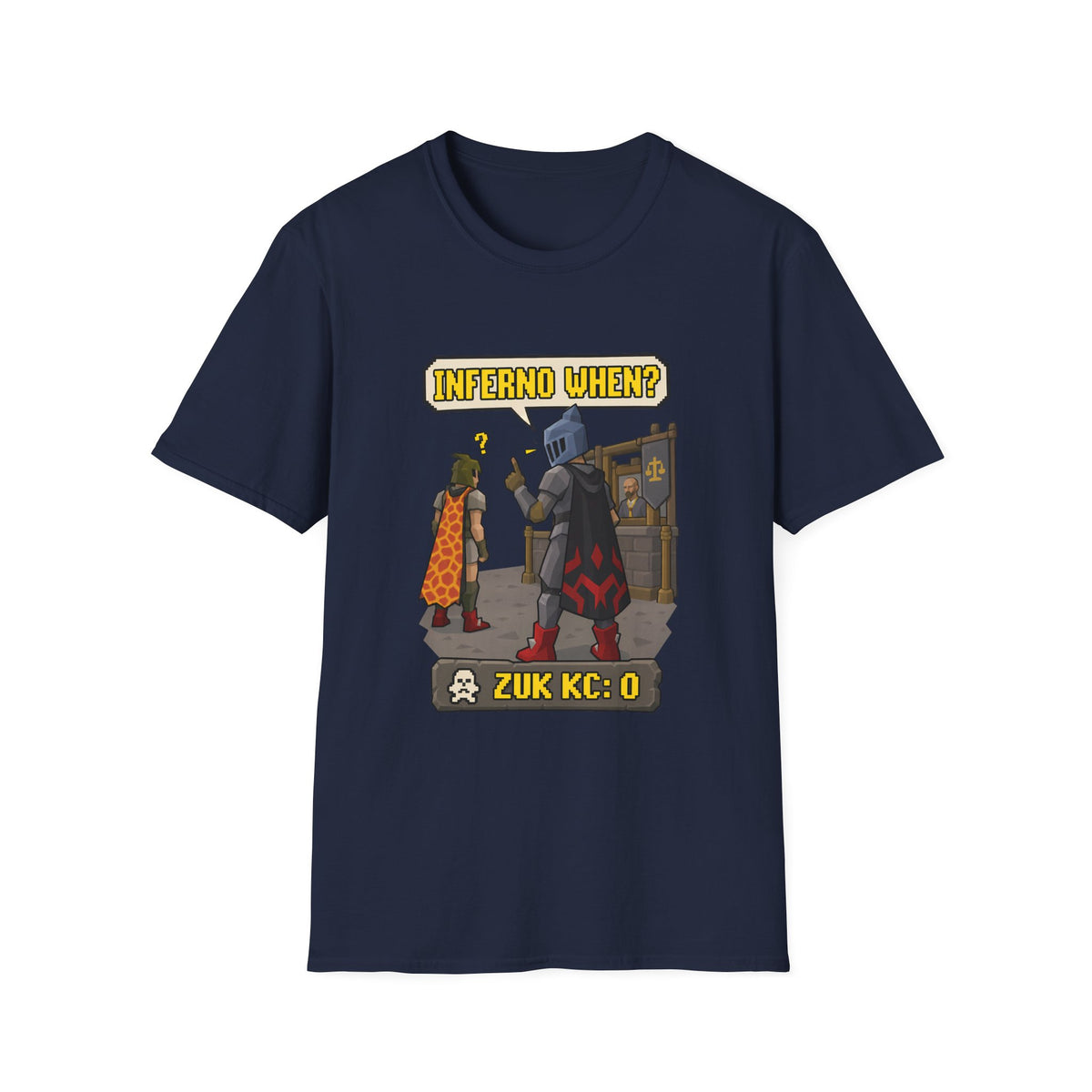 Inferno When? RuneScape Humor T-Shirt - Zuk KC Count Gaming Tee
