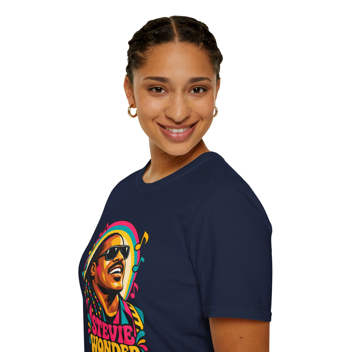 Stevie Wonder Life in Colour Music Legend Portrait T-Shirt