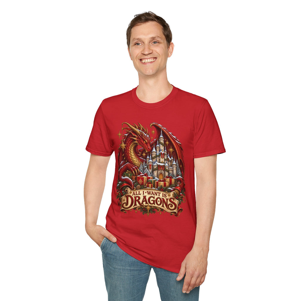 All I Want For Christmas | Dragon Castle T-Shirt