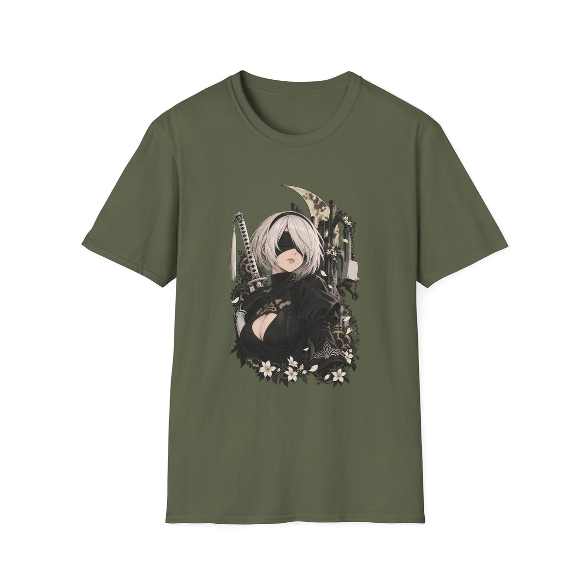 2B | Nier Automata | Anime Character Gothic T-Shirt