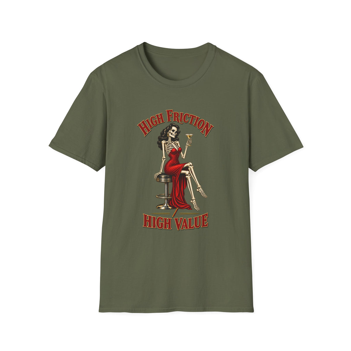 High Friction High Value | Pinup Skeleton Graphic Tee