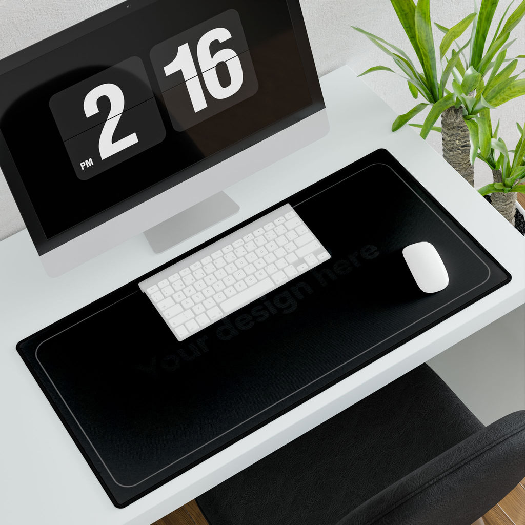 Customisable Black Extended Desk Mat | Large Gaming & Office Mousepad