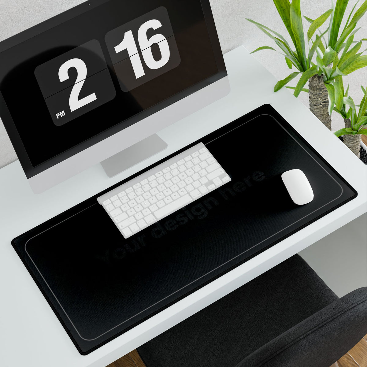 Customisable Black Extended Desk Mat | Large Gaming & Office Mousepad