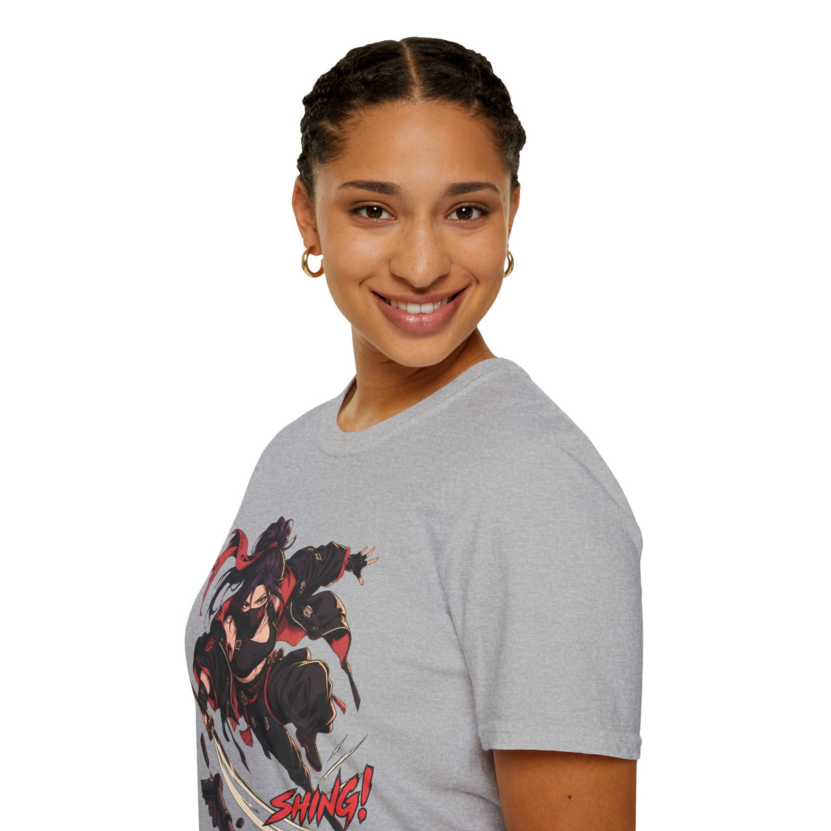 SHING! | Rooftop Samurai Girl | Japanese Anime Style Fight Shirt