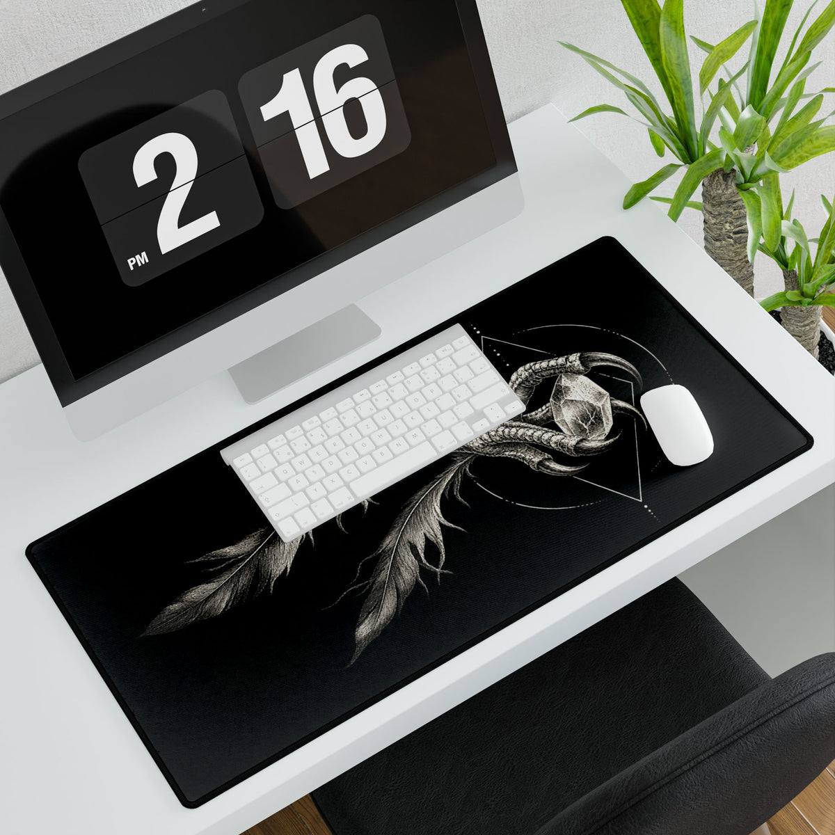 Gothic Raven Claw | Dark Feathers Gaming Mouse Pad