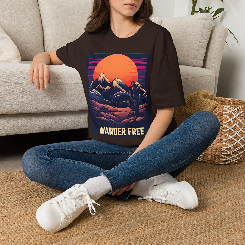 Sunset Mountains T-Shirt — Retro Desert Sunset Graphic Tee