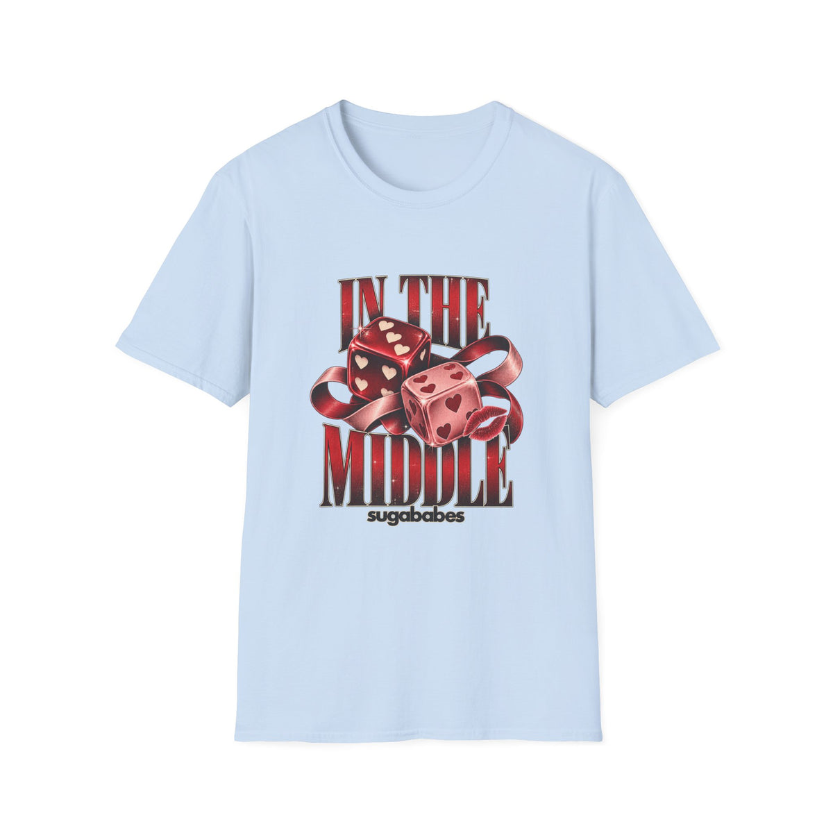 In The Middle | Sugababes | Retro Red Dice Graphic T Shirt