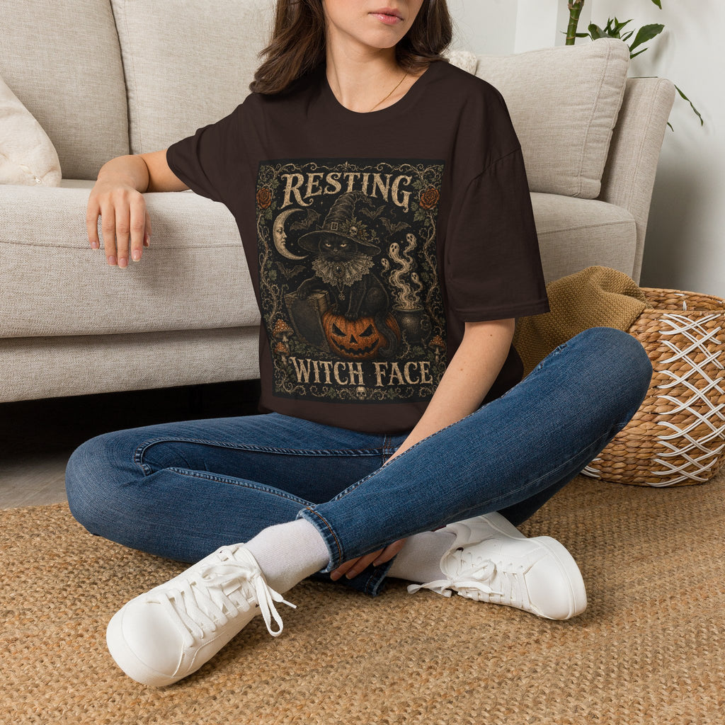 Resting Witch Face T-Shirt — Vintage Halloween Witch Graphic Tee
