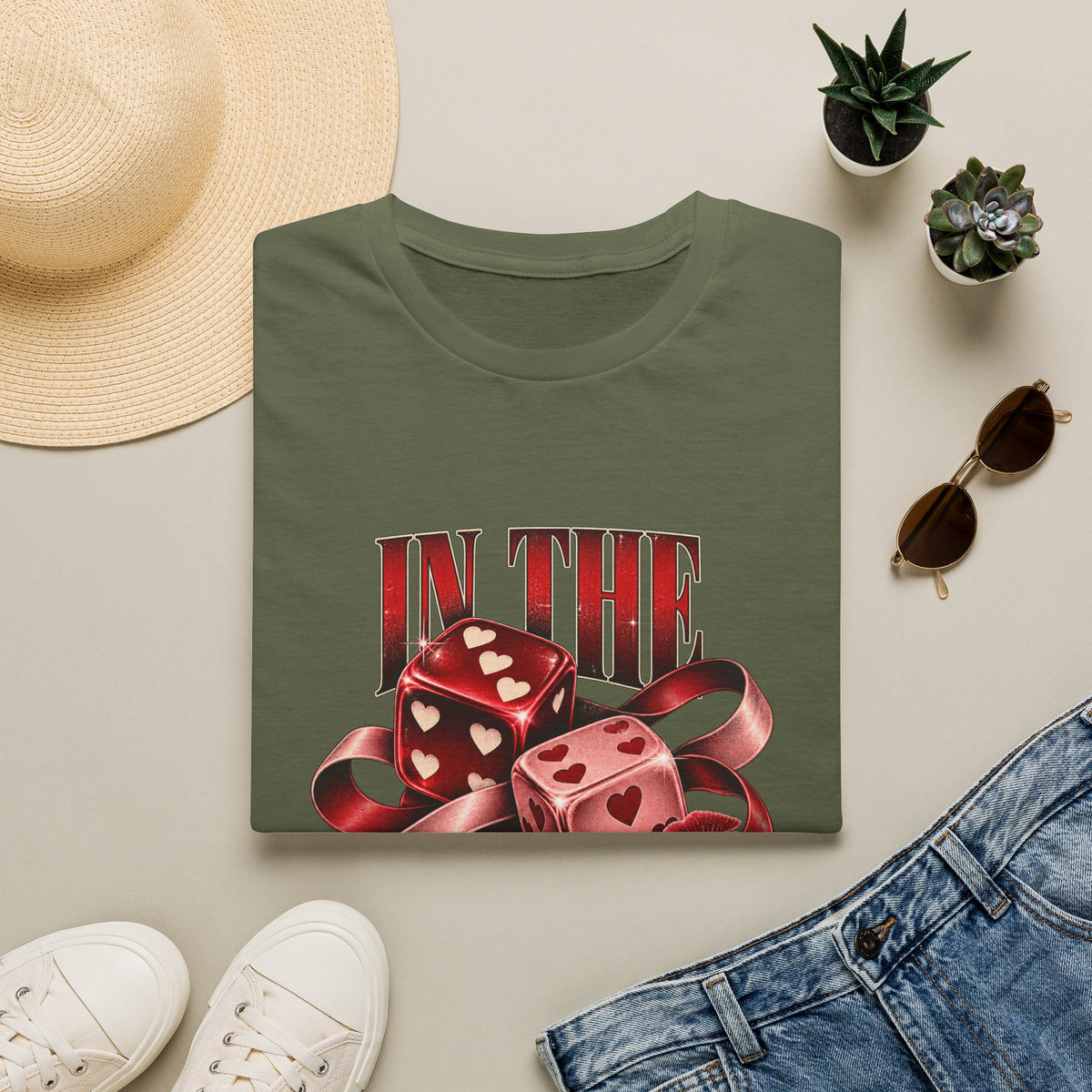 In The Middle | Sugababes | Retro Red Dice Graphic T Shirt
