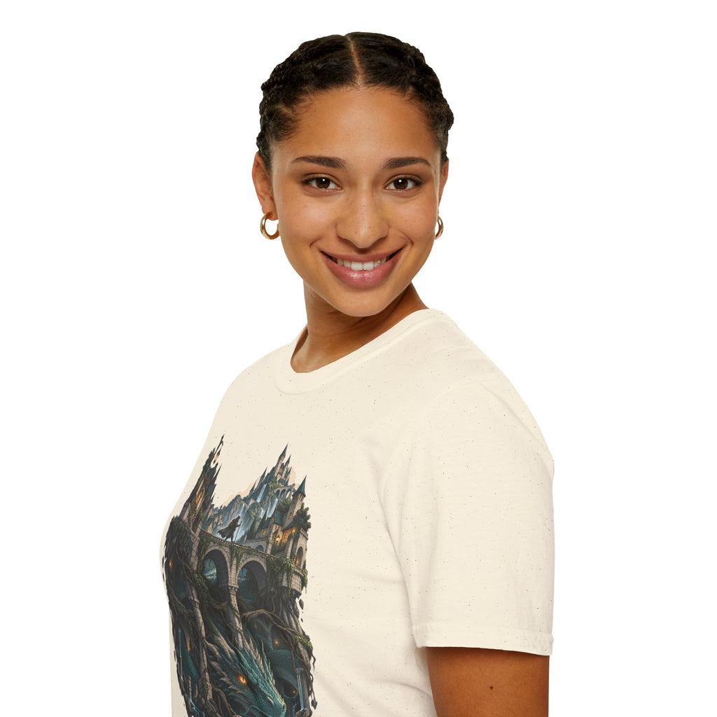 Quests and Adventures | Japanese Style | Anime Fantasy Dragon Castle T Shirt