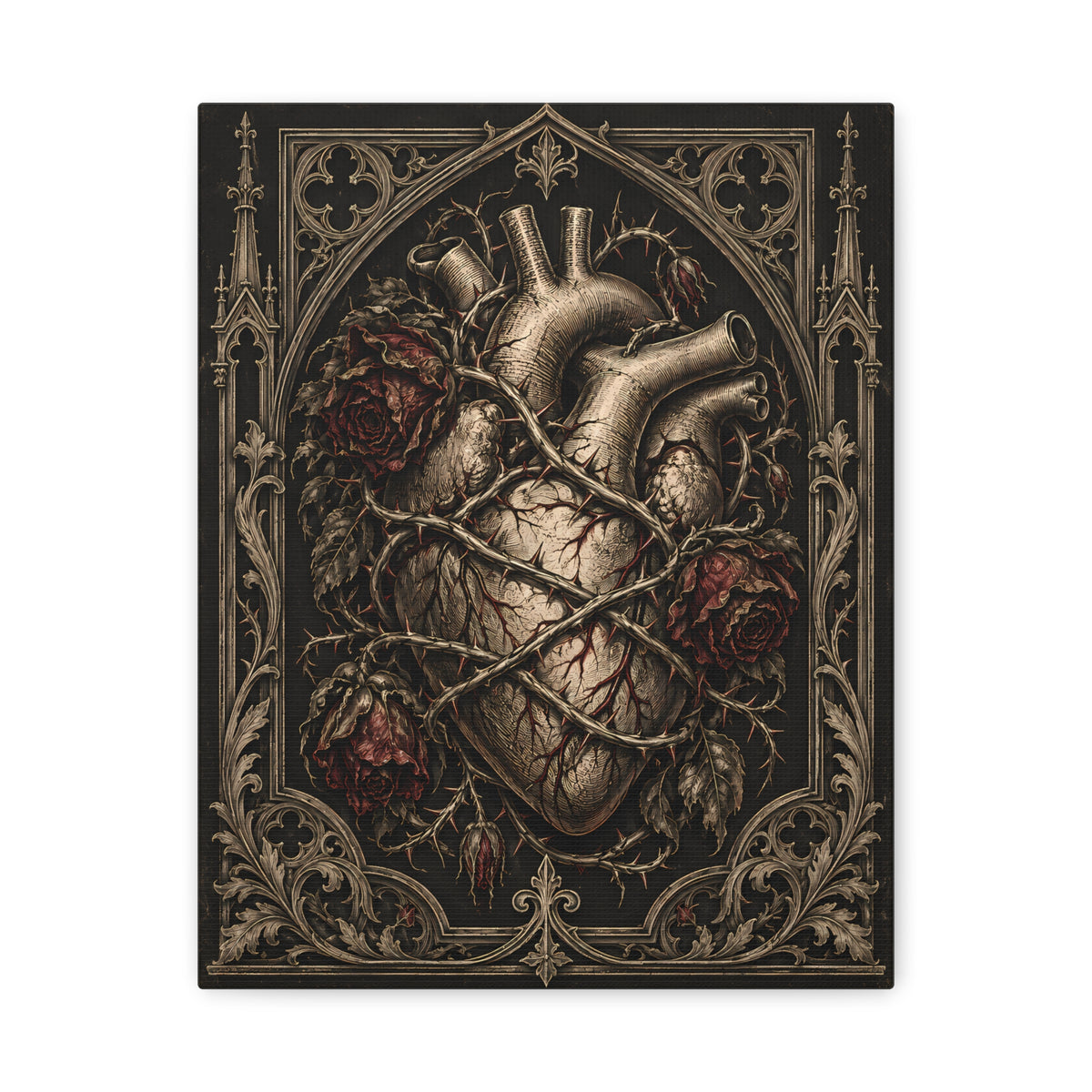 Canvas | Gothic Anatomical Heart | Occult Wall Art