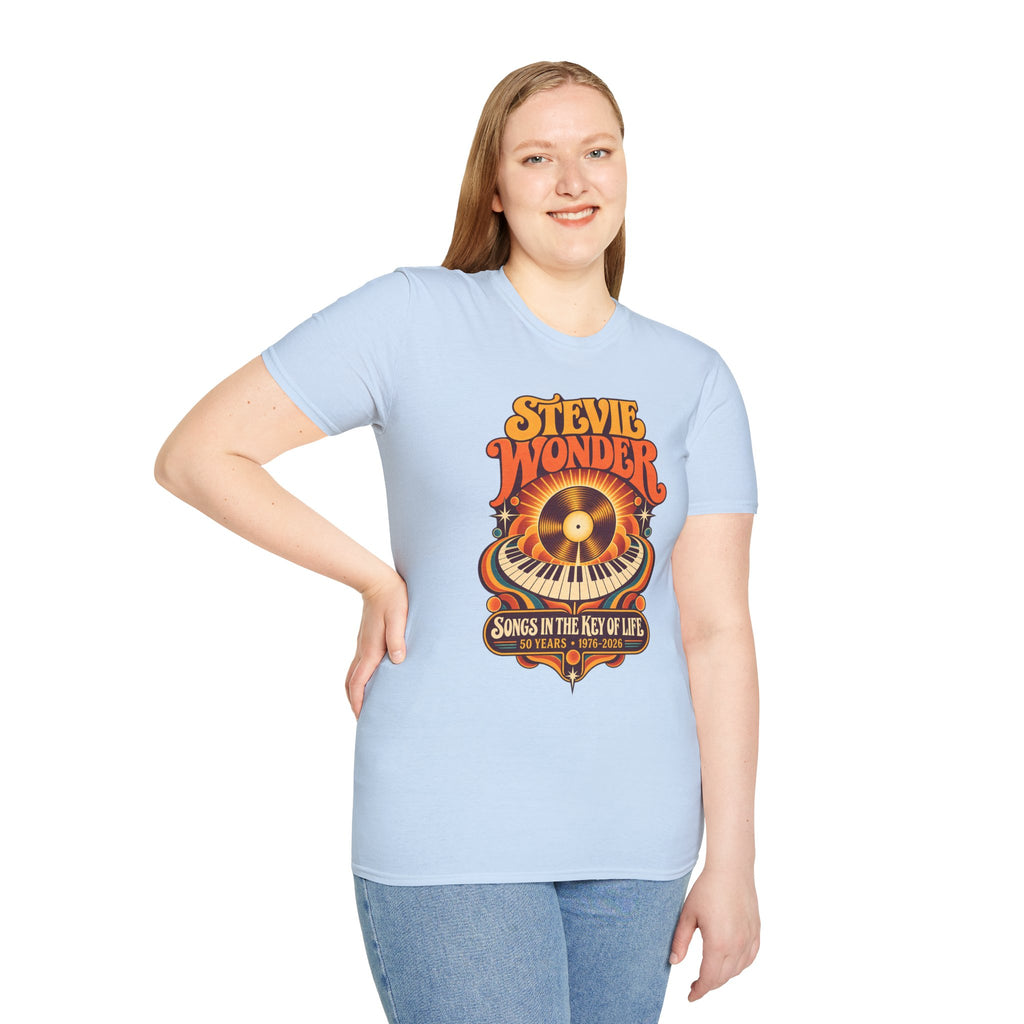 Stevie Wonder Retro Vinyl Tee - Songs In The Key Of Life Graphic T-Shirt