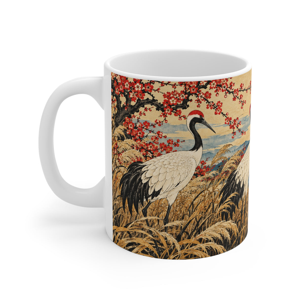 Japanese Cranes | Classic Art Coffee Mug Gift (11oz)