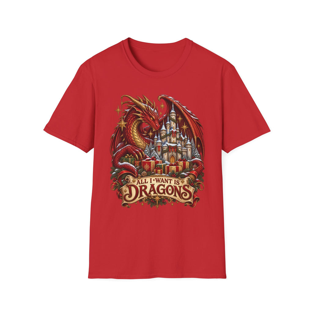 All I Want For Christmas | Dragon Castle T-Shirt