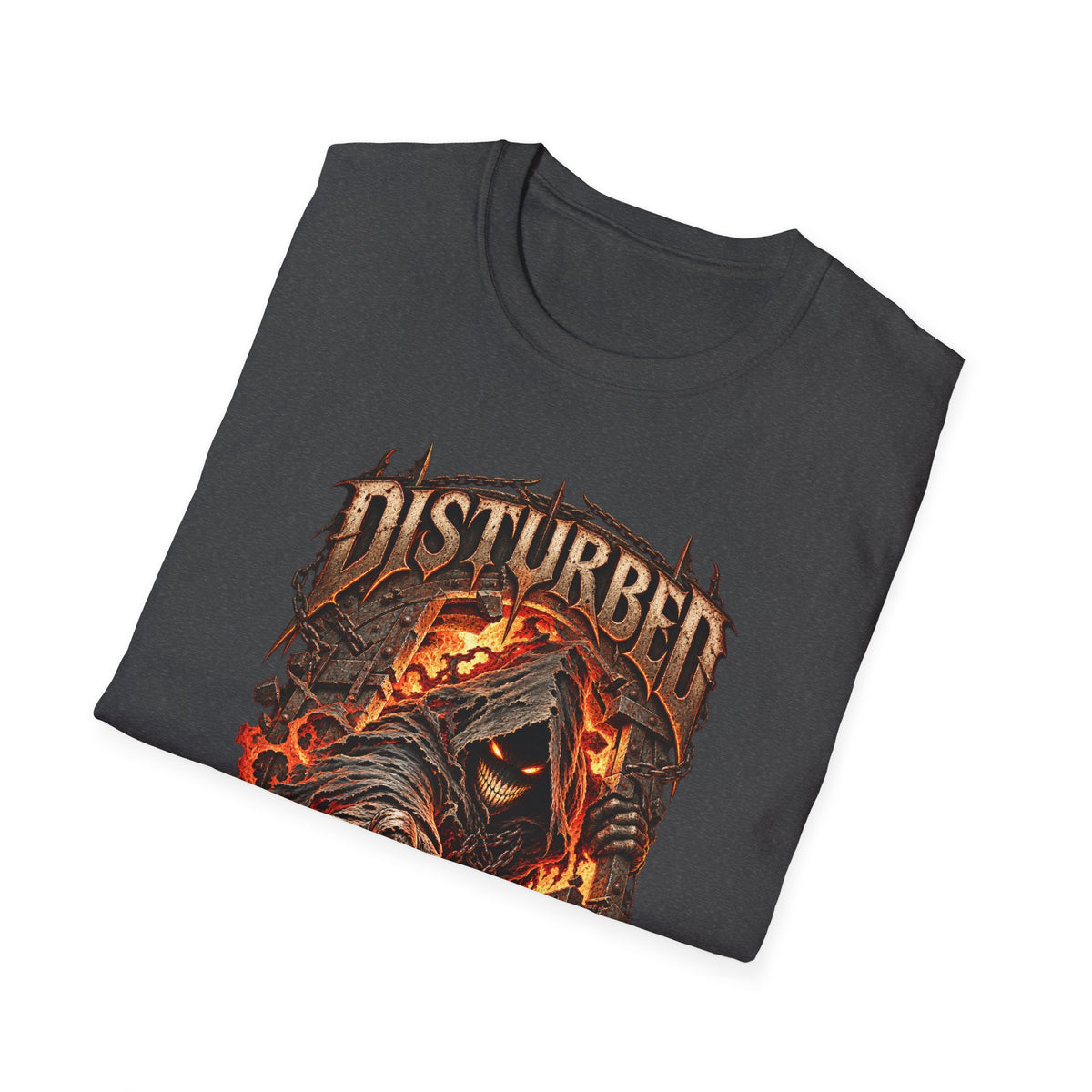 Disturbed | The Guy | Flaming Heavy Metal Band T-Shirt