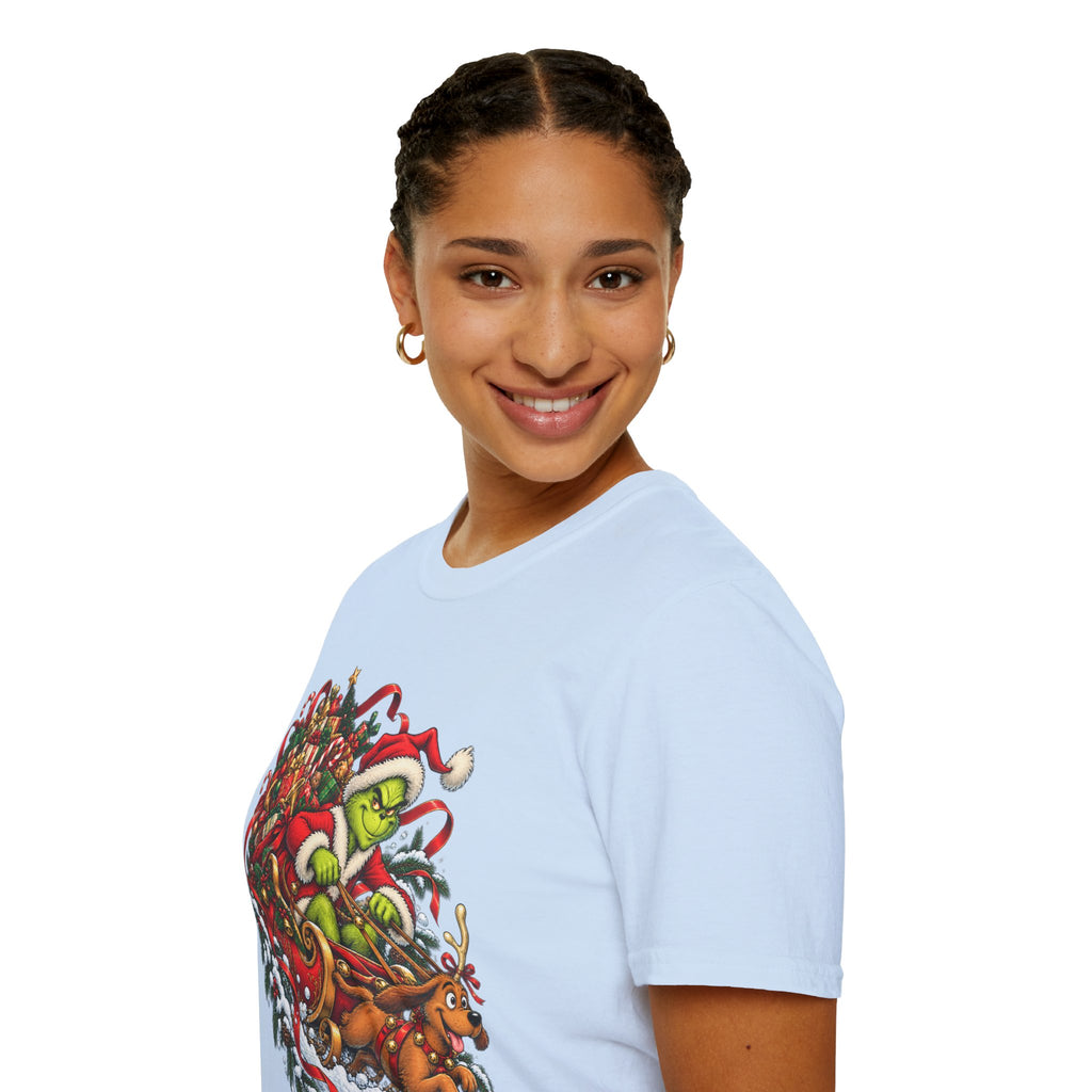 Grinch & Max Sleigh Ride | Funny Christmas T Shirt