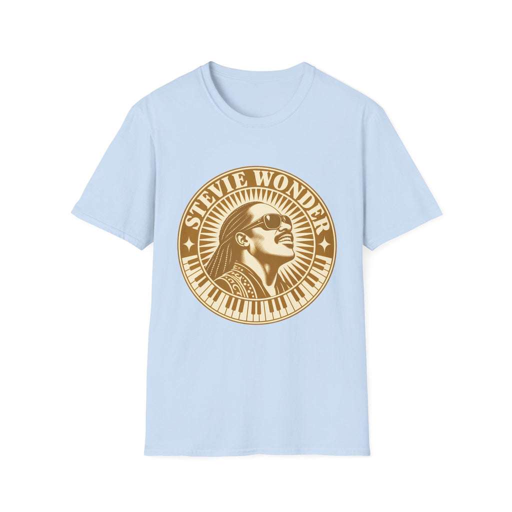 Stevie Wonder Graphic T-Shirt - Vintage Gold Portrait Tee